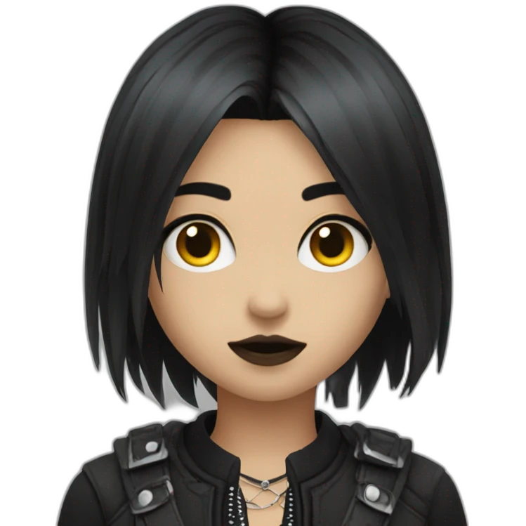 Goth tomboy emoji