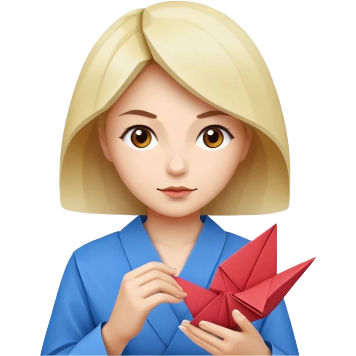 the woman who does origami emoji