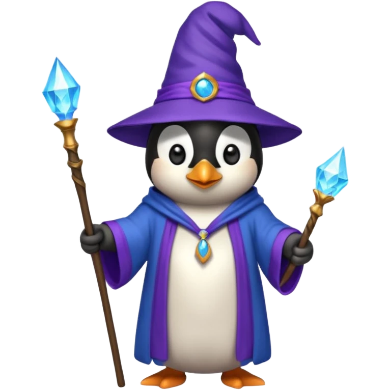 Penguin Wizard emoji