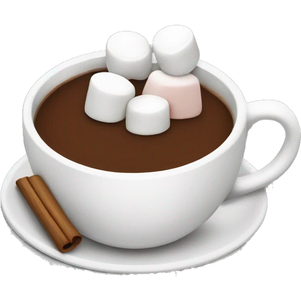A cup of hot coca with marshmallows  emoji