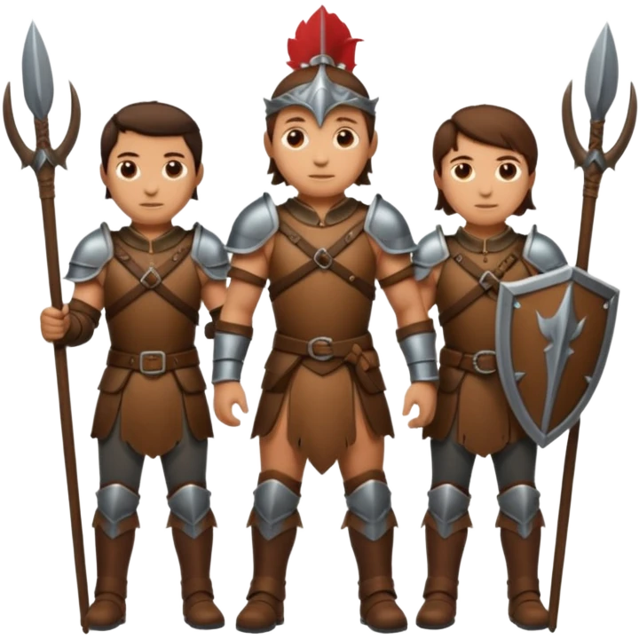The classic image of hunters in ancient times emoji
