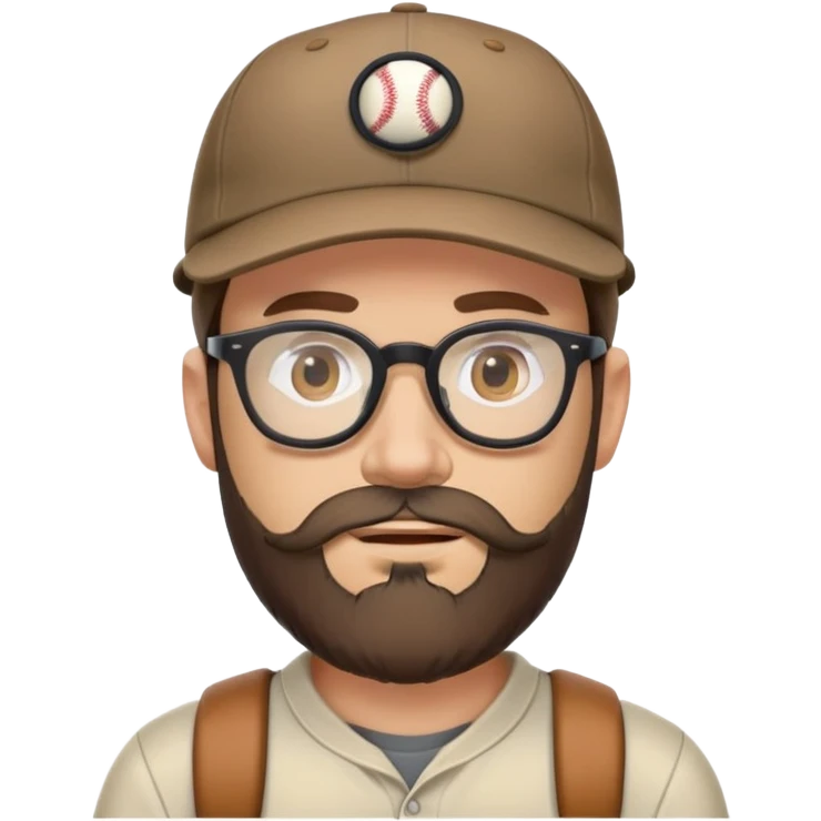 adventurer with beard, glasses and backwards baseball cap emoji