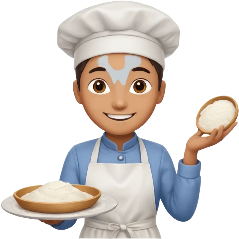 baker holding tray emoji