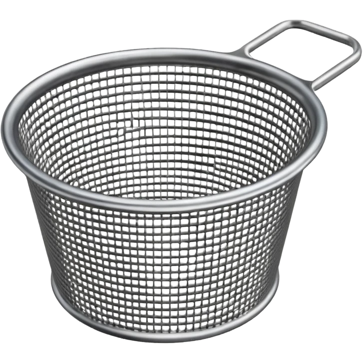 Sieve made from curved steel wire mesh emoji