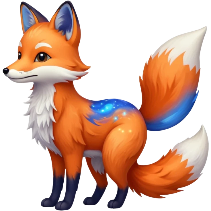 a galaxy print fox emoji