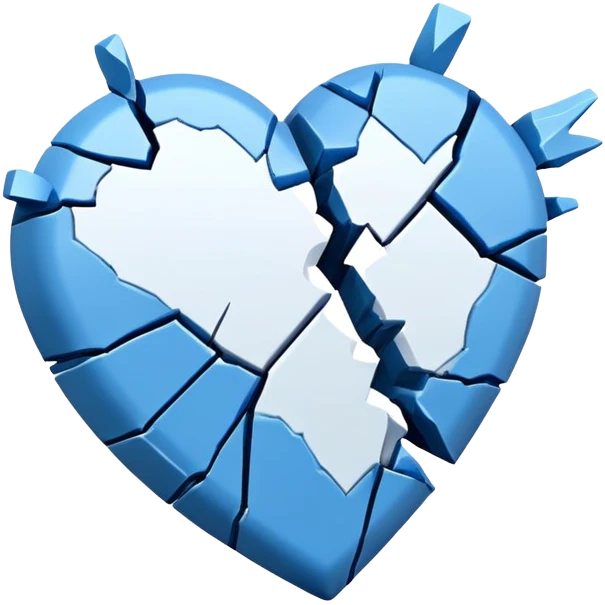 Blue broken heart  emoji