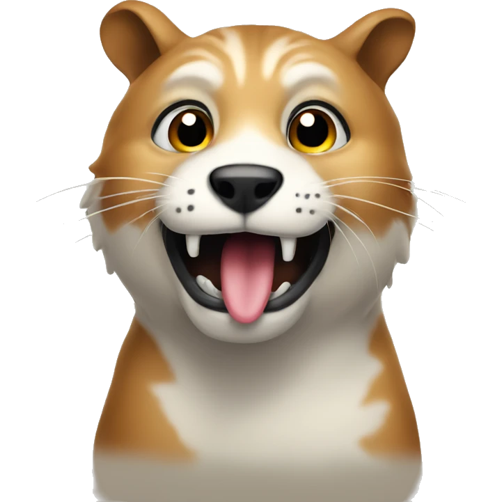 curious animal with open mouth emoji