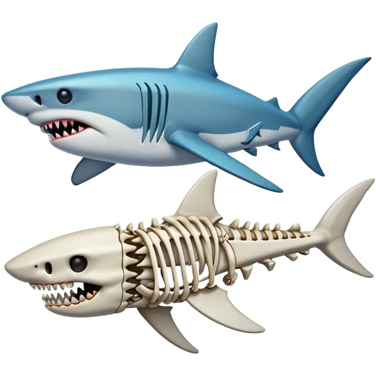 shark skeleton emoji