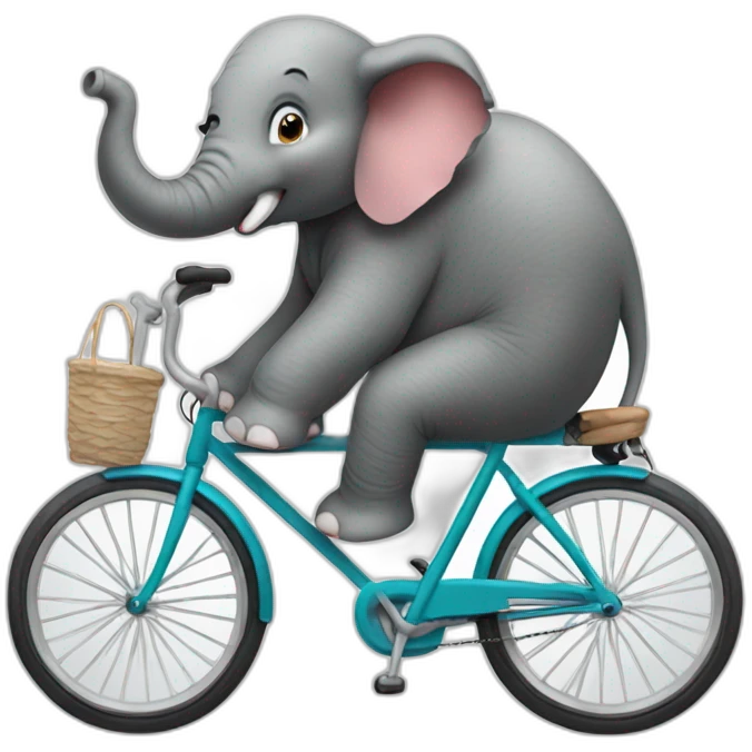 elephant riding a bicycle emoji