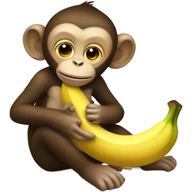 monkey eating banana emoji