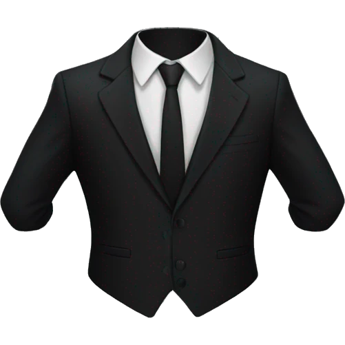 a black suit piece of cloth item only emoji
