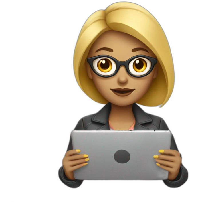 designer woman with tablet emoji