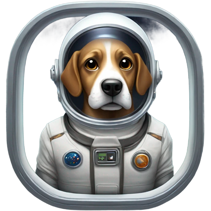 Dog in a spaceship emoji