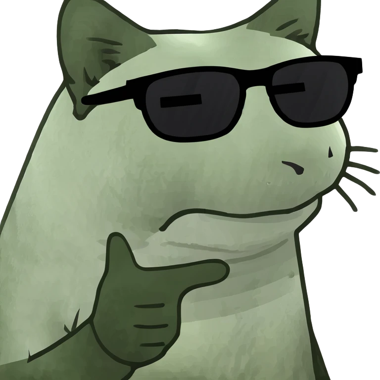 Cat with sunglasses emoji