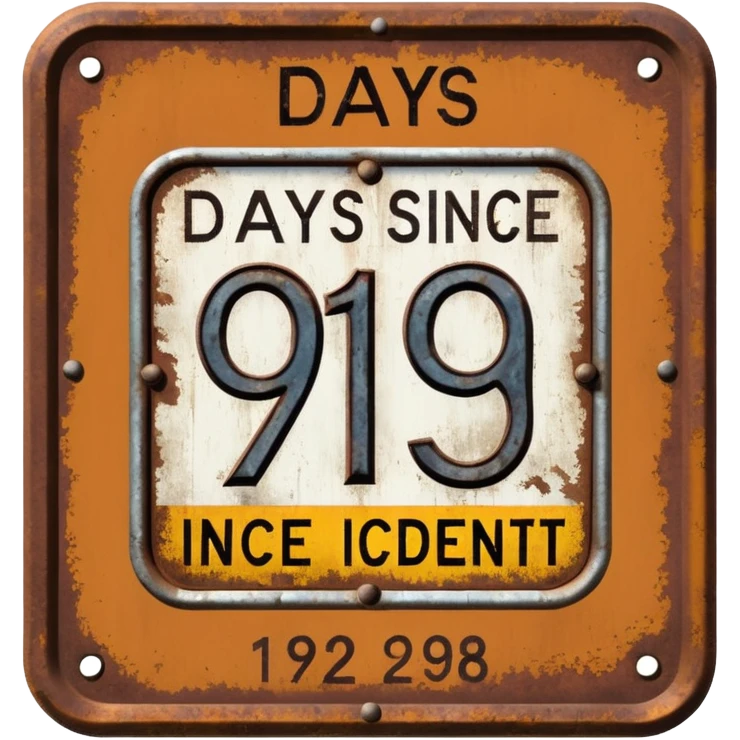 days since last incident emoji