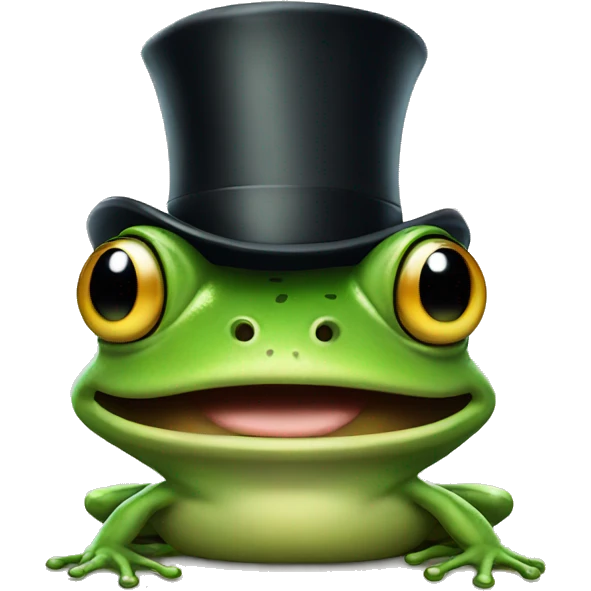frog with tophat emoji