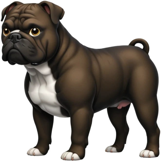 black bulldog Y3 emoji