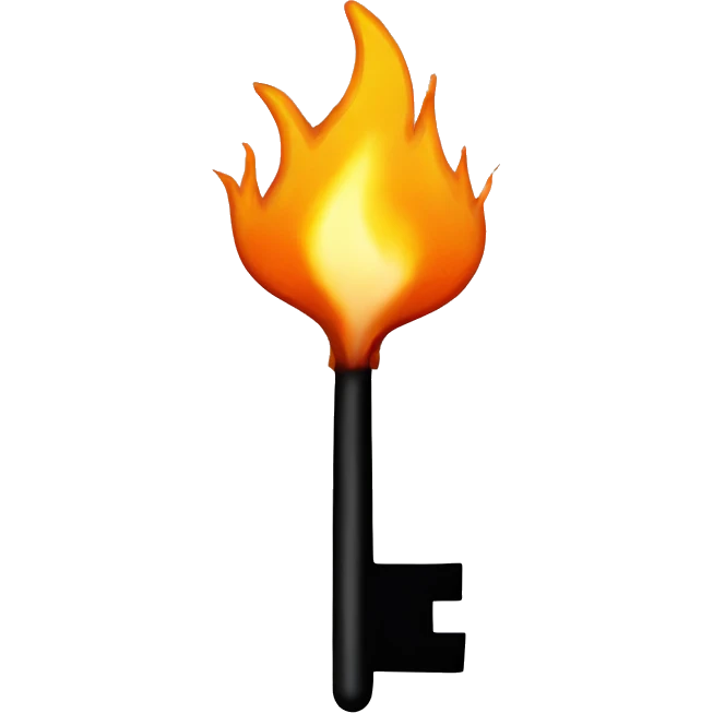 Key on fire emoji