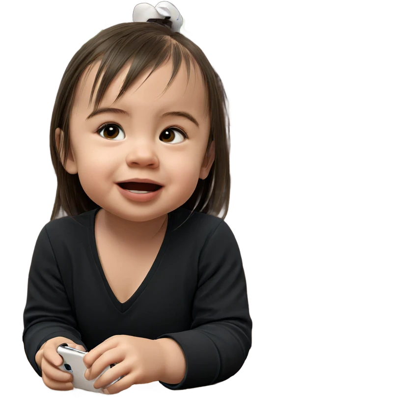 girl using phone indoors emoji