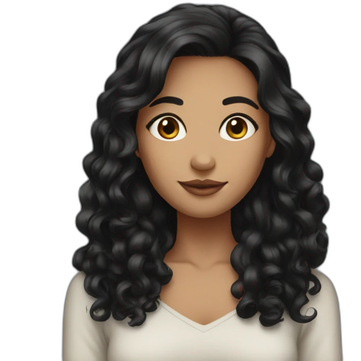 pretty lady dark hair emoji