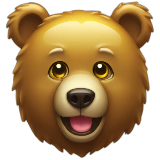bear,candy,yellow,transparent,glossy emoji