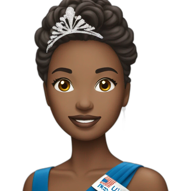 A girl with Miss Universe emoji