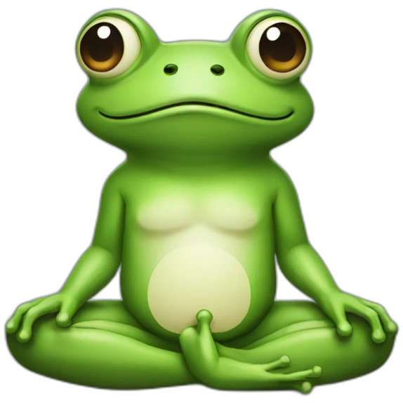 frog in a lotus position emoji