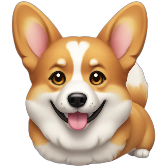 Sassy corgi blinking emoji