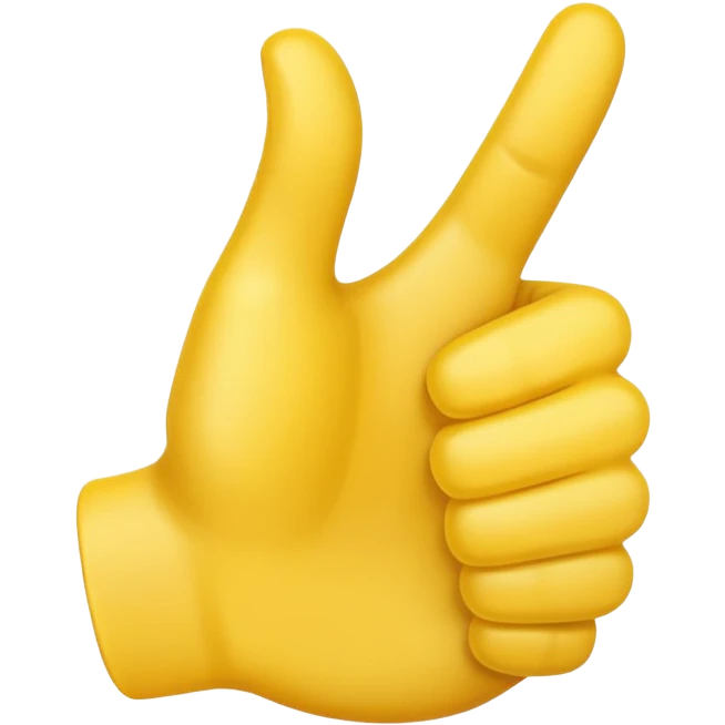thumbs up emoji, yellow hand emoji