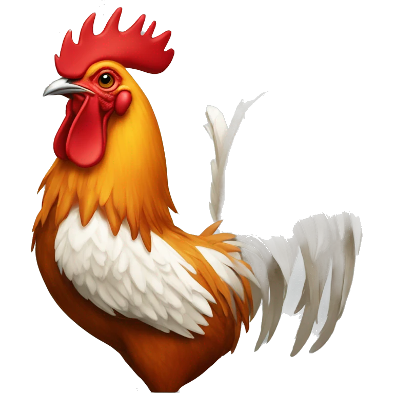 Captive rooster emoji