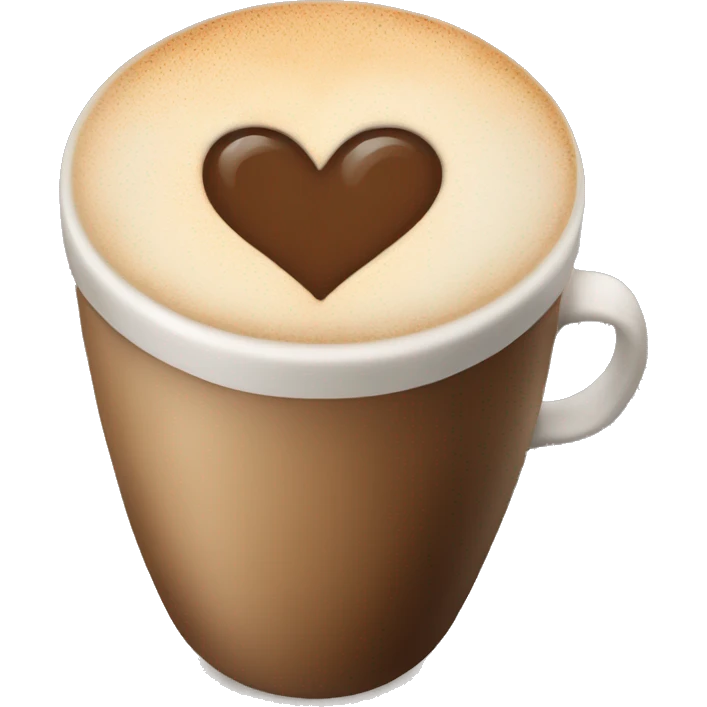 cappucino heart emoji emoji