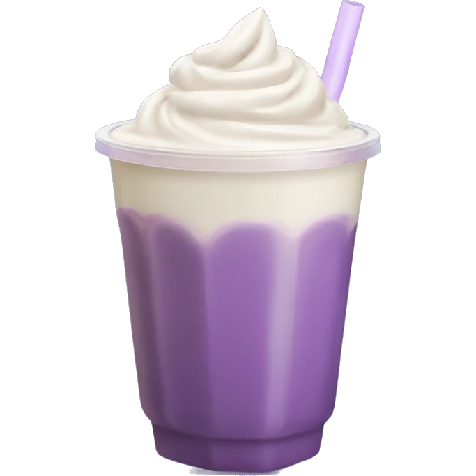ube milk tea with boba emoji