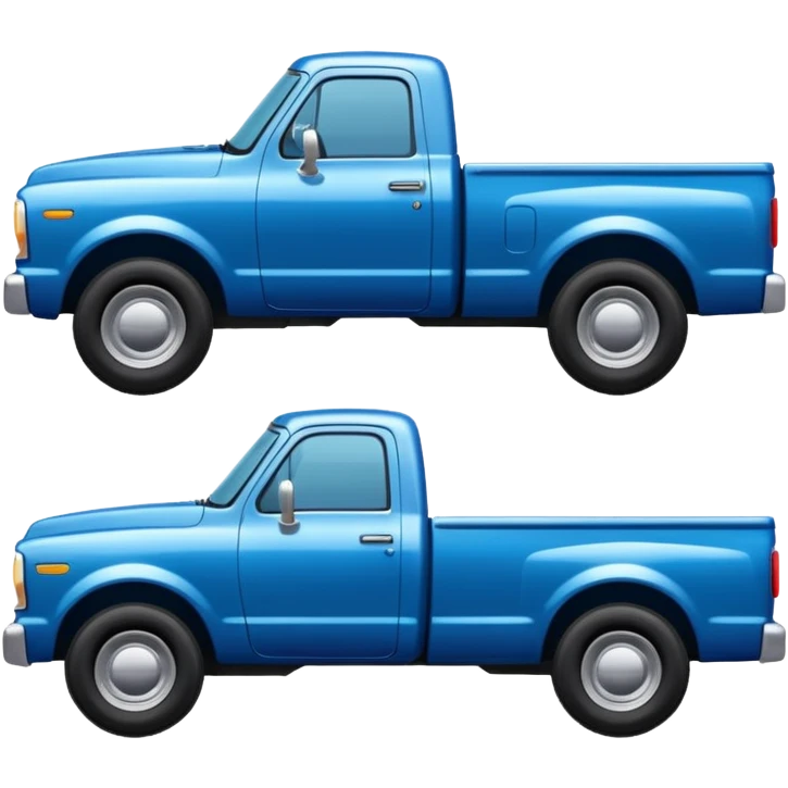 SINGLE Blue PICKUP TRUCK SIDE VIEW "EllisDon"  emoji