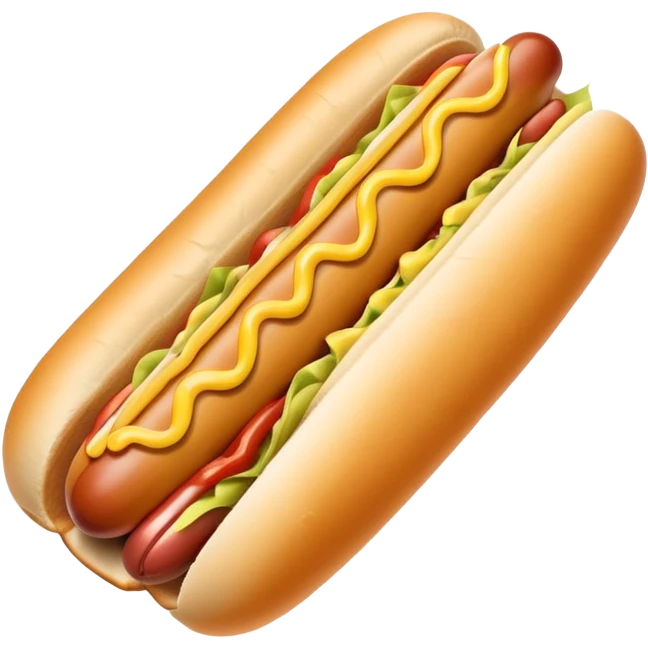 American hot dog street food with muted tones emoji