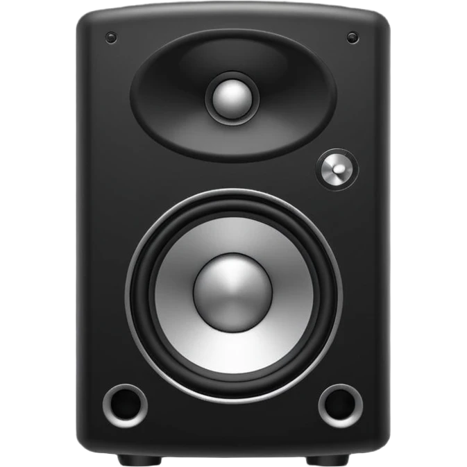 одна басс колонка с саббуфером, с видом в 3 четверти, очень простенькая emoji