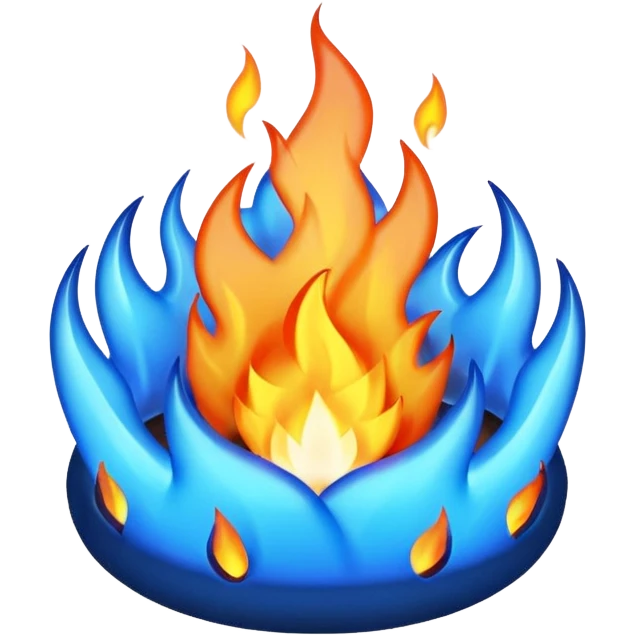 gas blue fire emoji
