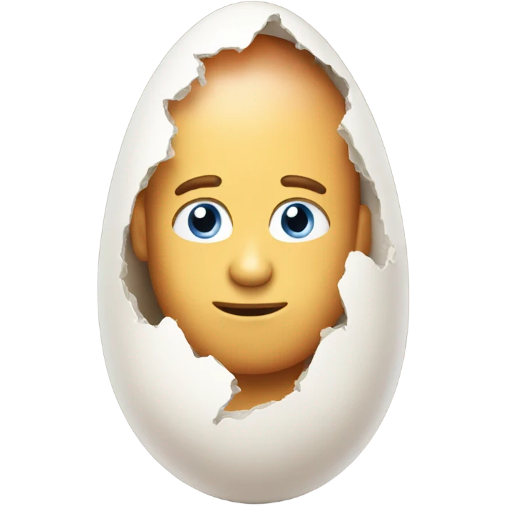 Guy hatching from egg emoji
