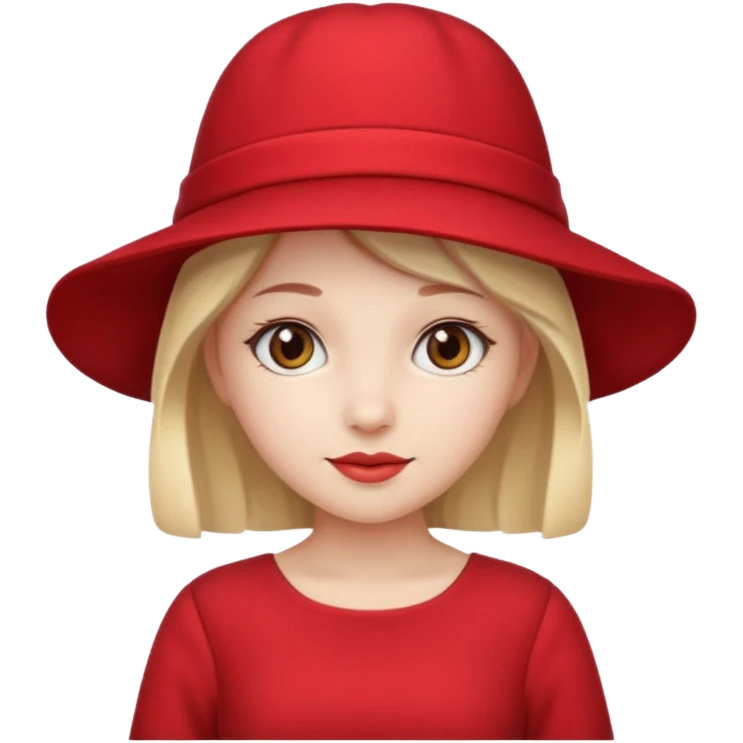 red hat and red dress girl emoji
