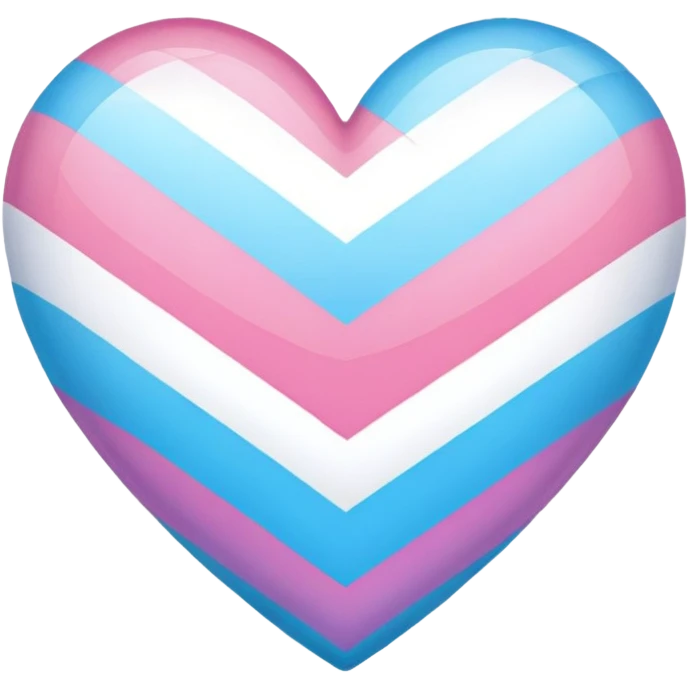 Trans flag heart emoji