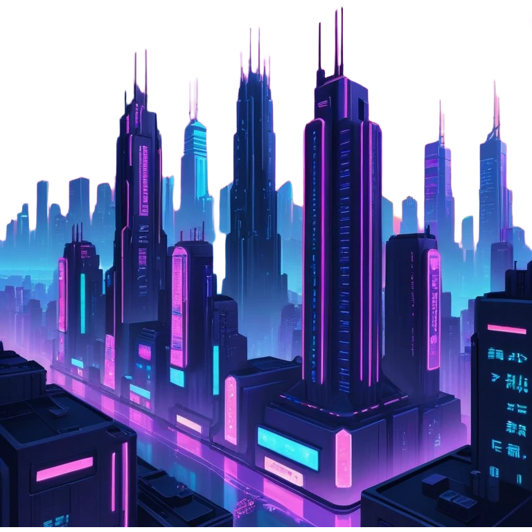 Cyberpunk aesthetic dark city with neon lights shiny lights and vaporwave sunset scenery scene, neoncore, pastelcore, aesthetic, sparkly, shiny, beautiful, elegant, pretty, amazing, epic emoji