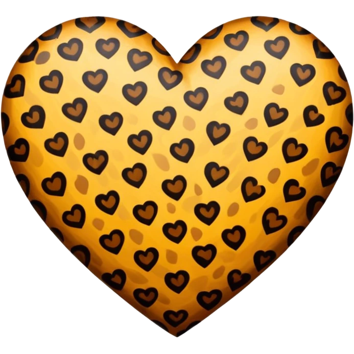 Corazón  con estanpado de leopardo emoji