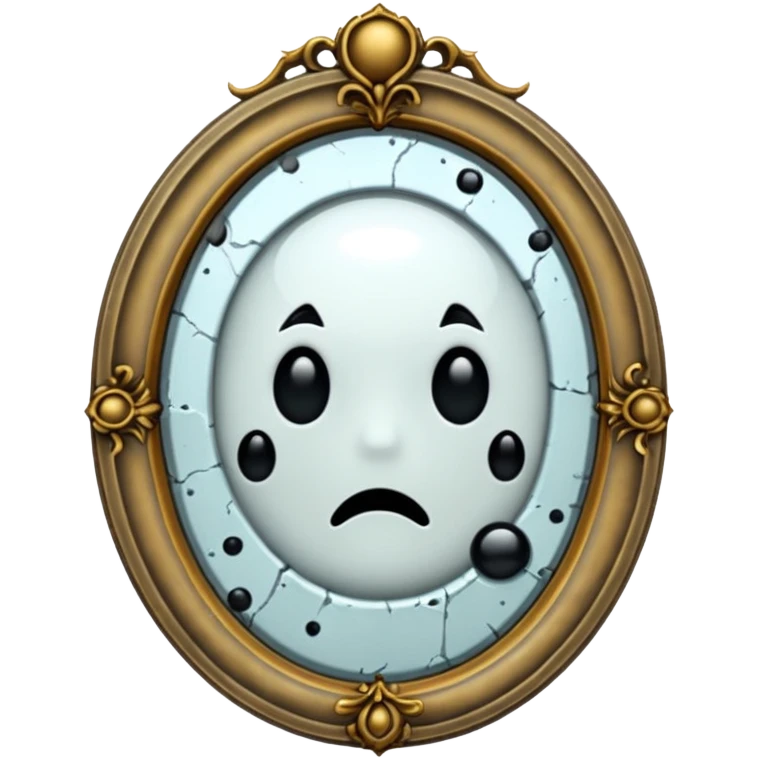 Haunted Mirror with some black dots on it \ emoji