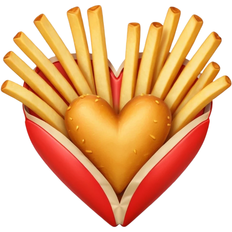 French fries in heart shape emoji