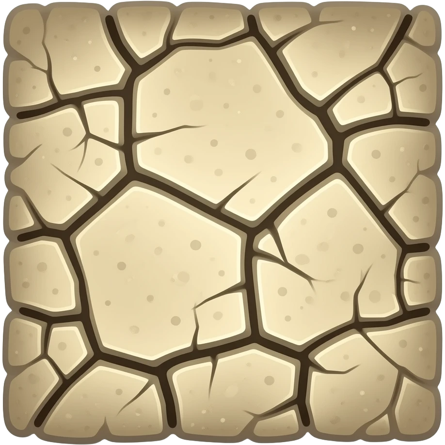 Ground cracks in a peculiar pattern emoji