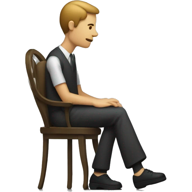 Un homme est assis sur une chaise. Une femme s'assied sur lui. Elle l'embrasse emoji