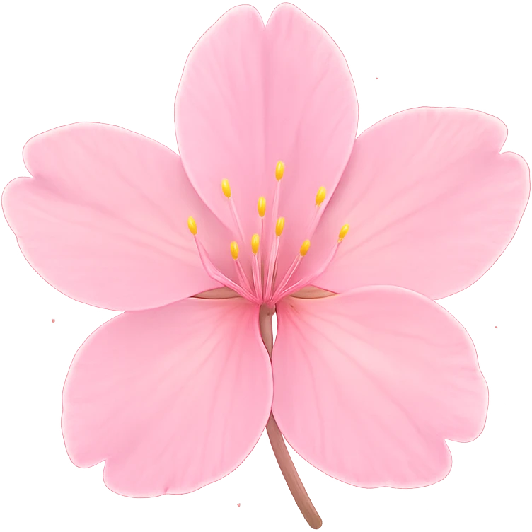 sakura blossom with a soft pink glow emoji