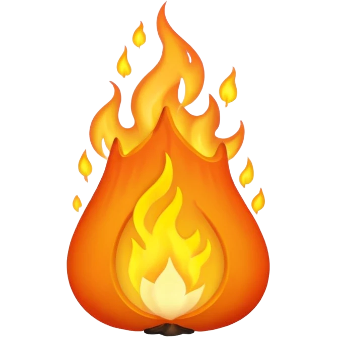 a flame that burns calories emoji