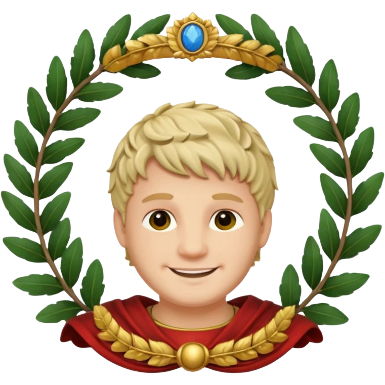 A detailed face emoji of Nero, the Roman emperor emoji