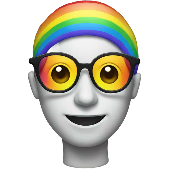 rainbow with glasses  emoji