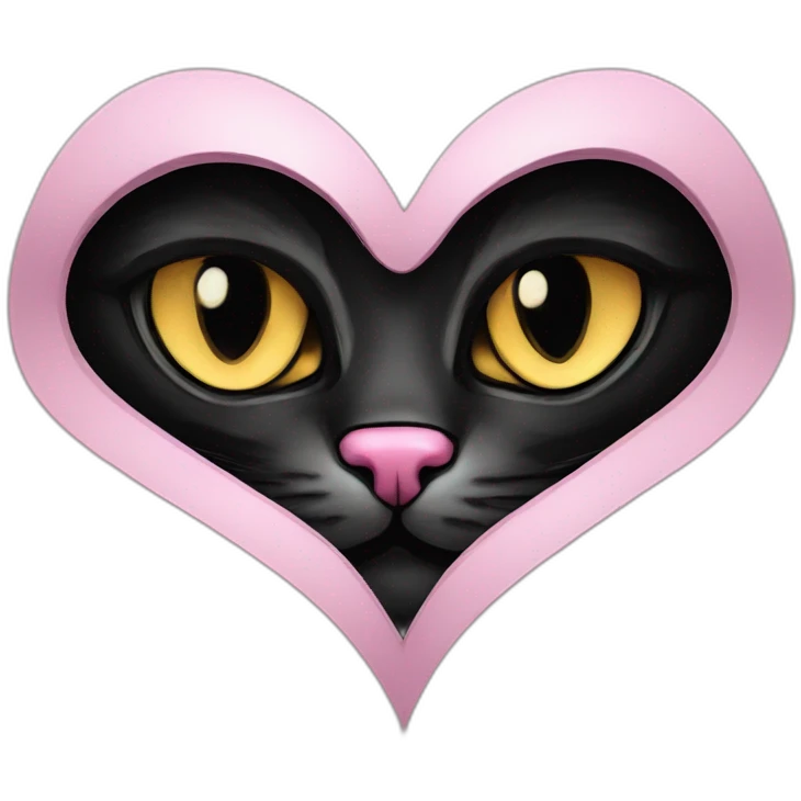 Cat eye heart emoji